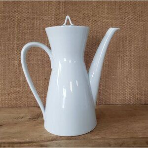 Vtg 1950s Rosenthal Continental Classic Modern White Coffee Tea Pot Minimalist